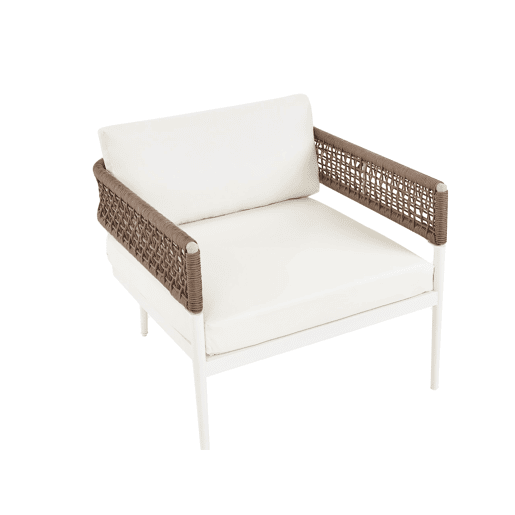 Conjunto de jardim com mesa 5 lugares SERLA Metal Branco