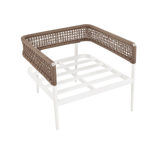 Conjunto de jardim com mesa 5 lugares SERLA Metal Branco
