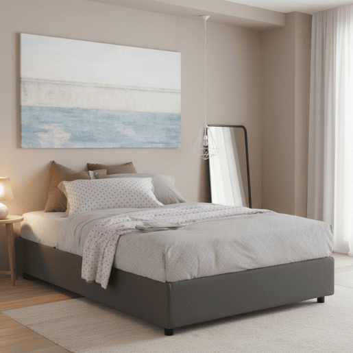Cama de casal de tecido