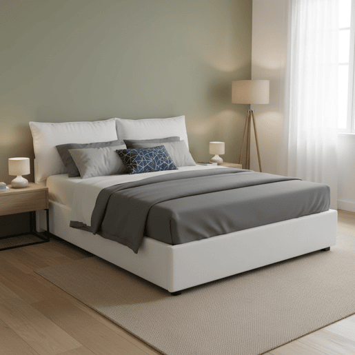 Cama de casal de tecido