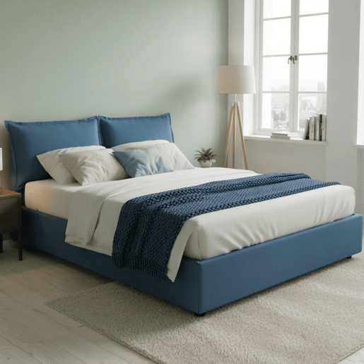 Cama de casal de tecido Cama de casal de tecido