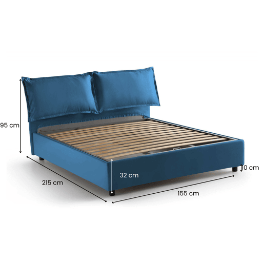 Cama de casal de tecido Cama de casal de tecido