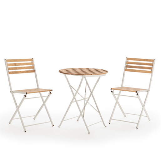 Conjunto bistrô de jardim Ambar de 3 peças, mesa e 2 cadeiras