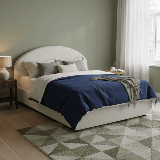 Cama de casal de tecido Cama de casal de tecido