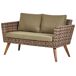 Beliani Conjunto de jardín Ratán sintético VITTORIA Beliani Conjunto de jardín Ratán sintético VITTORIA Verde