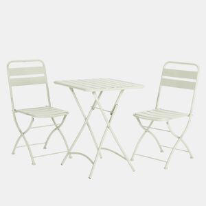 Conjunto bistrô de jardim Perla de 3 peças, mesa e 2 cadeiras