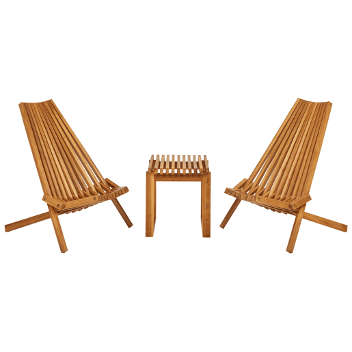 Conjunto de varanda BELLANO Madeira de acácia Castanho