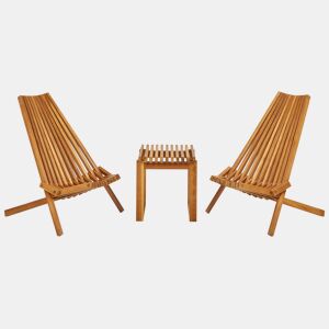 Conjunto de varanda BELLANO Madeira de acácia Castanho