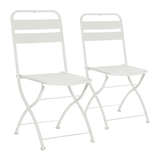 Pack de 2 cadeiras dobráveis u200Bu200Bde jardim Perla em metal