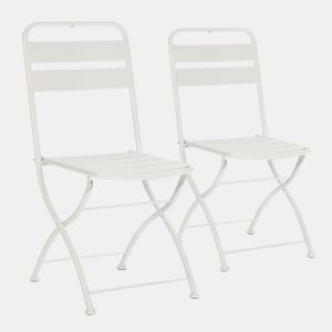 Pack de 2 cadeiras dobráveis u200Bu200Bde jardim Perla em metal