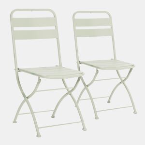 Pack de 2 cadeiras dobráveis u200Bu200Bde jardim Perla em metal