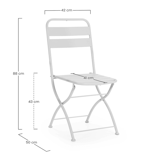 Pack de 2 cadeiras dobráveis u200Bu200Bde jardim Perla em metal