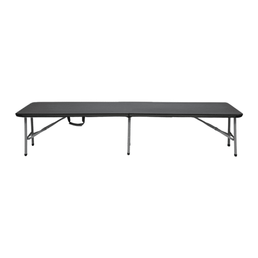 Banco dobrável de catering preto 180x28x43cm 7house