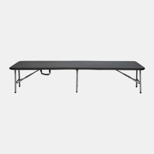 Banco dobrável de catering preto 180x28x43cm 7house