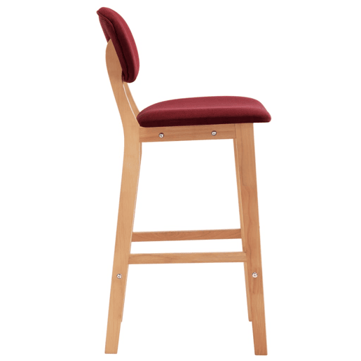 vidaXL Bancos de bar 2 pcs tecido vermelho tinto