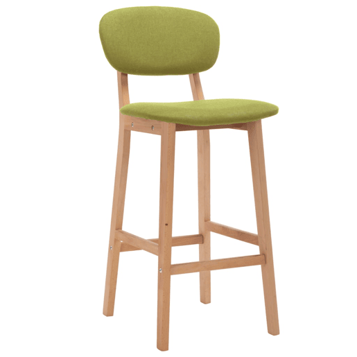 vidaXL Bancos de bar 2 pcs tecido verde