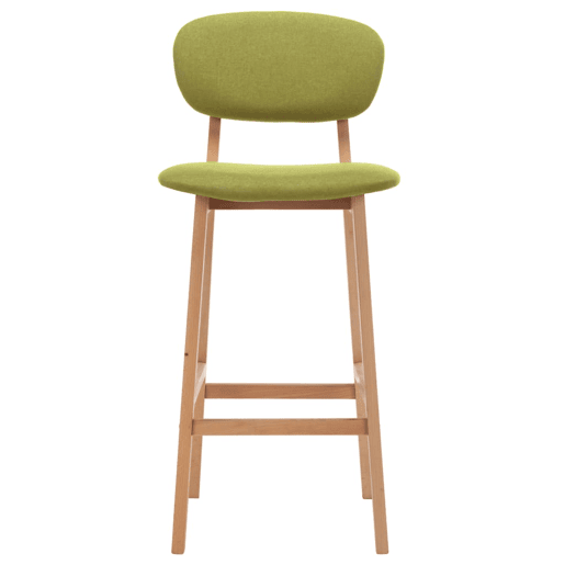 vidaXL Bancos de bar 2 pcs tecido verde