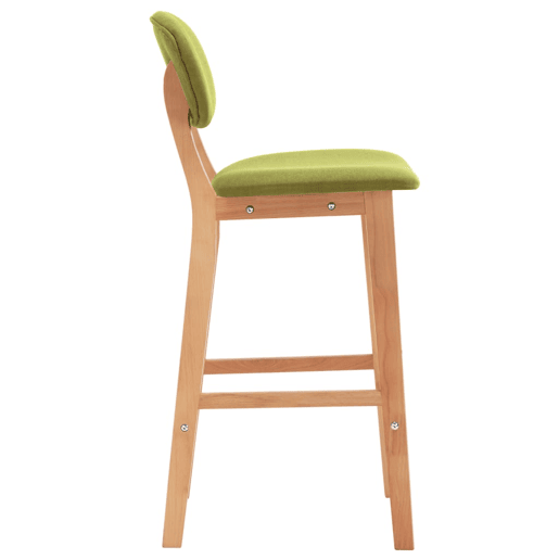 vidaXL Bancos de bar 2 pcs tecido verde