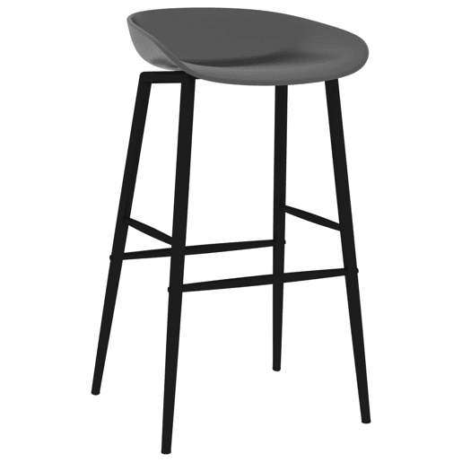 vidaXL Cadeiras de bar 2 pcs cinzento