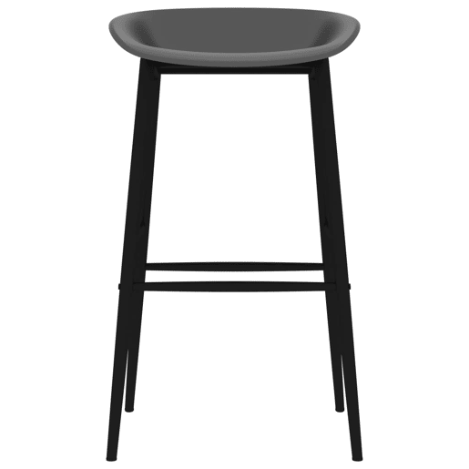 vidaXL Cadeiras de bar 2 pcs cinzento