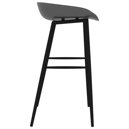 vidaXL Cadeiras de bar 2 pcs cinzento