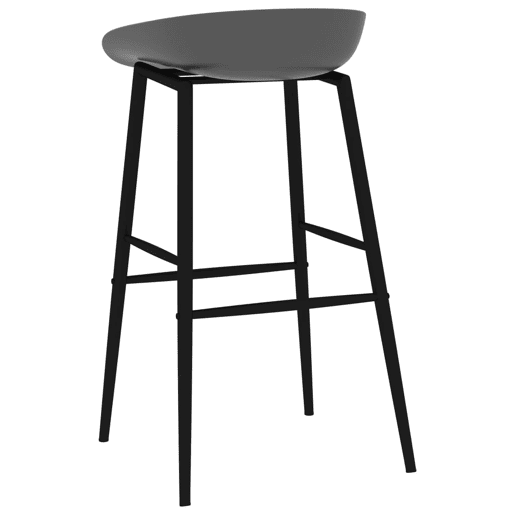 vidaXL Cadeiras de bar 2 pcs cinzento
