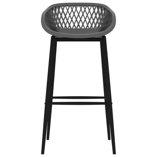 vidaXL Cadeiras de bar 2 pcs cinzento