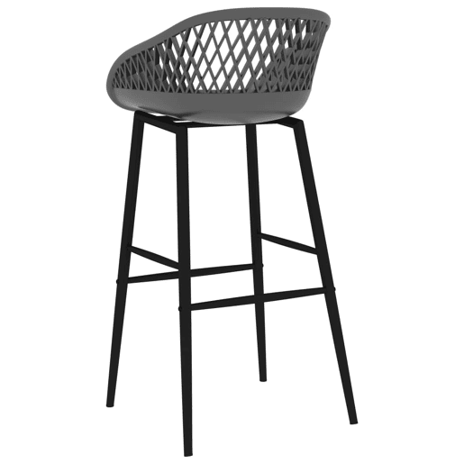 vidaXL Cadeiras de bar 2 pcs cinzento