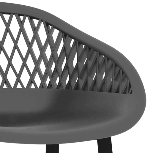 vidaXL Cadeiras de bar 2 pcs cinzento
