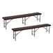 Pack 2 Bancos Plegables Catering Thinia Home Pack 2 Bancos Plegables Catering Thinia Home Marrón