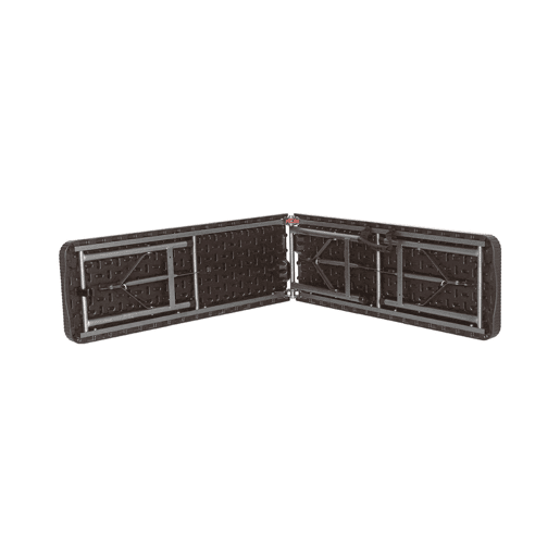 Pack de 2 bancos dobráveis u200Bu200Bpara catering efeito rattan 180x28x43cm Thinia Home