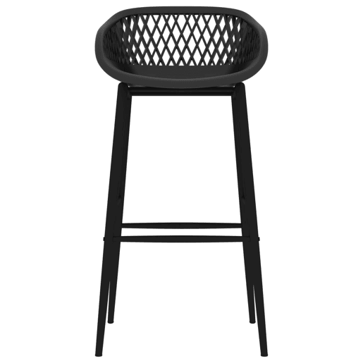 vidaXL Cadeiras de bar 2 pcs preto