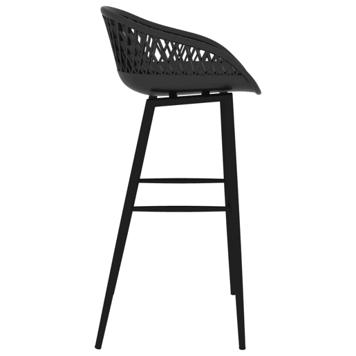 vidaXL Cadeiras de bar 2 pcs preto