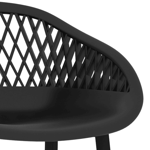 vidaXL Cadeiras de bar 2 pcs preto