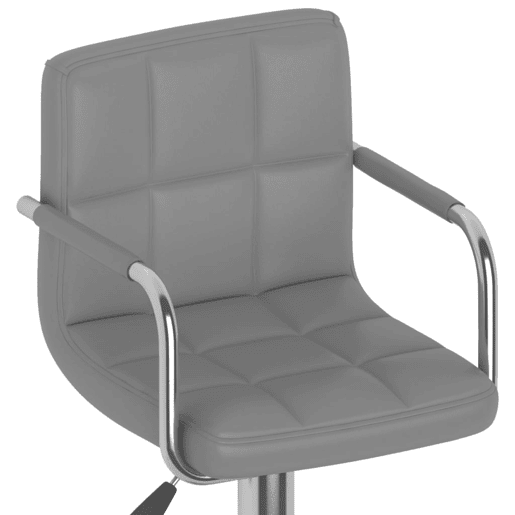 vidaXL Bancos de bar 2 pcs couro artificial cinzento vidaXL Bancos de bar 2 pcs couro artificial cinzento