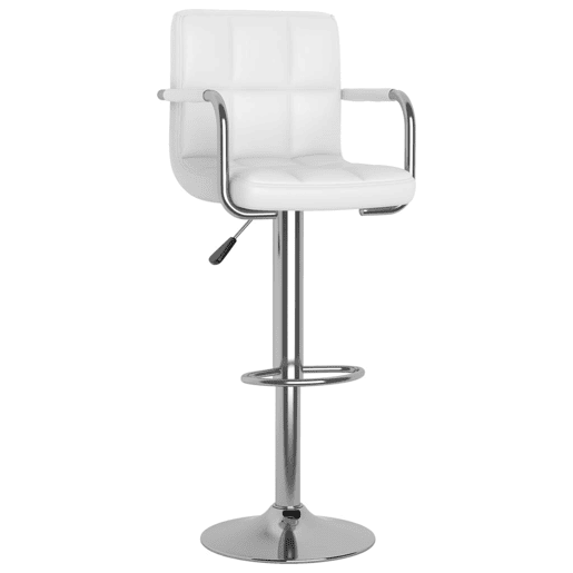 vidaXL Bancos de bar 2 pcs couro artificial branco