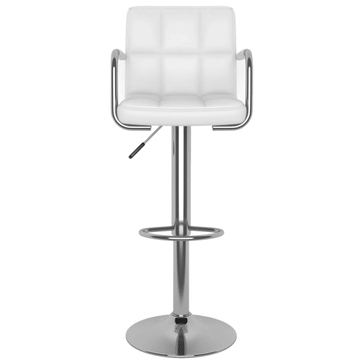 vidaXL Bancos de bar 2 pcs couro artificial branco