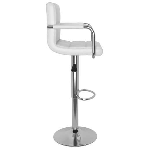 vidaXL Bancos de bar 2 pcs couro artificial branco
