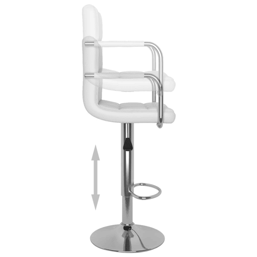 vidaXL Bancos de bar 2 pcs couro artificial branco