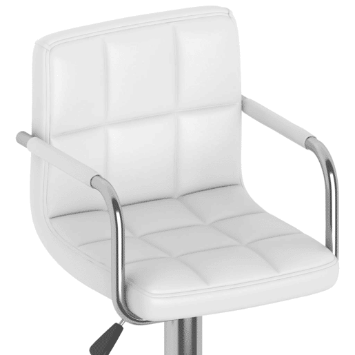 vidaXL Bancos de bar 2 pcs couro artificial branco