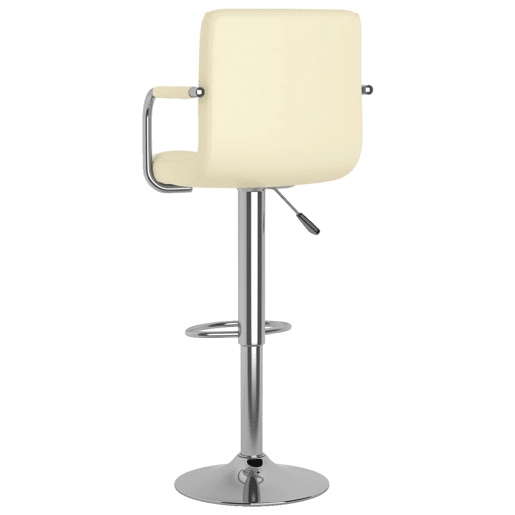 vidaXL Bancos de bar 2 pcs couro artificial cor creme