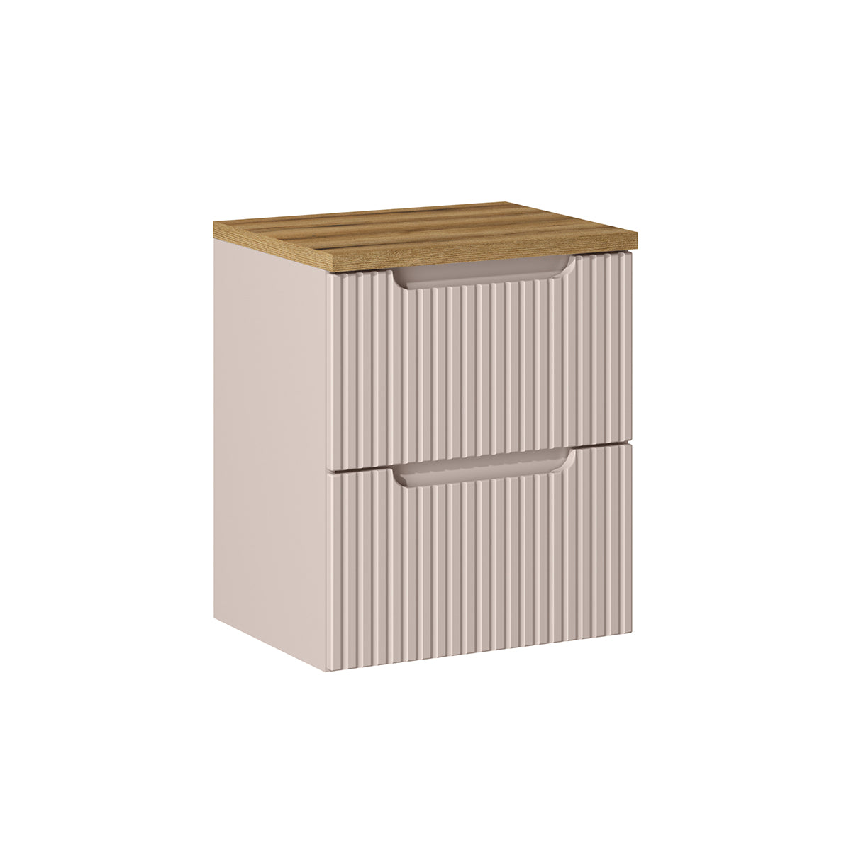 Mueble bajo lavabo 50cm 2 cajones encimera riva cachemira y madera