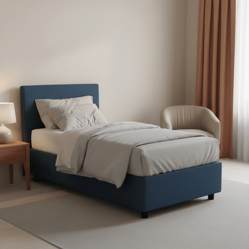 Cama de solteiro de tecido Cama de solteiro de tecido