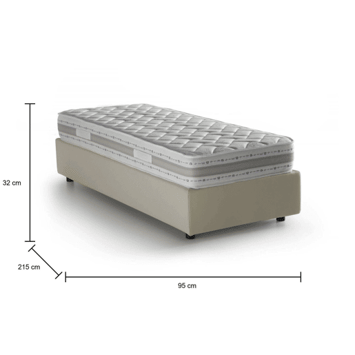 Cama de solteiro de tecido