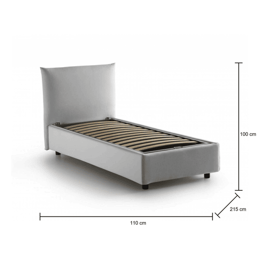 Cama de solteiro de tecido