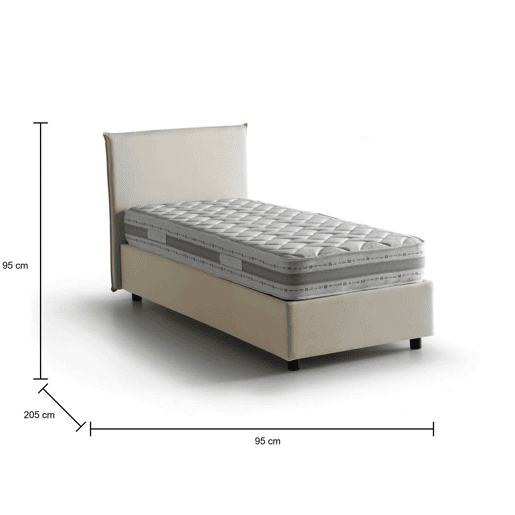 Cama de solteiro de tecido Cama de solteiro de tecido