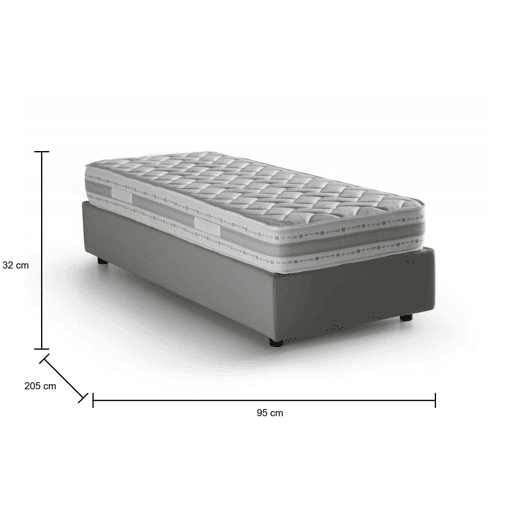 Cama de solteiro de tecido Cama de solteiro de tecido