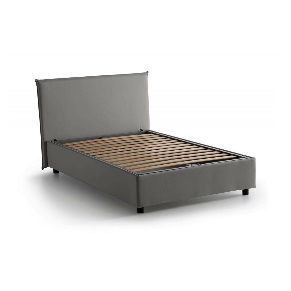 Cama quadrada e meia de tecido 205x135 Gris