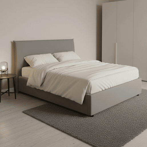 Cama quadrada e meia de tecido