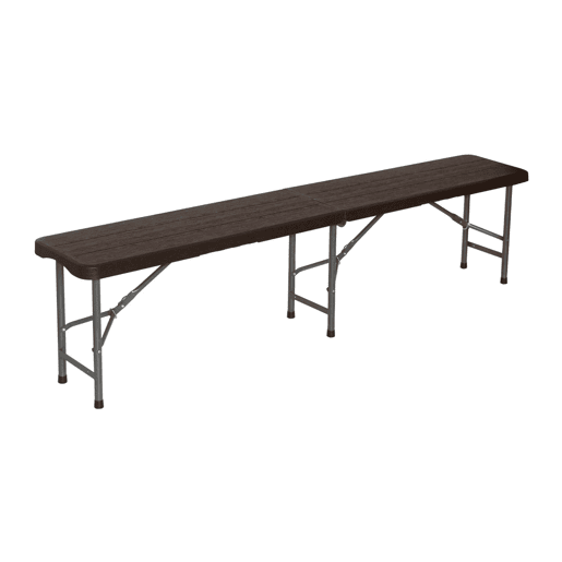 Banco de catering dobrável com efeito de madeira 180x28x43cm 7house